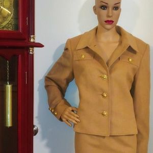 HERBERT GROSSMAN 14 USA CAMEL SKIRT SUIT